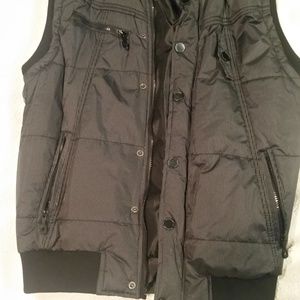 Men's black and white pinstripe vest